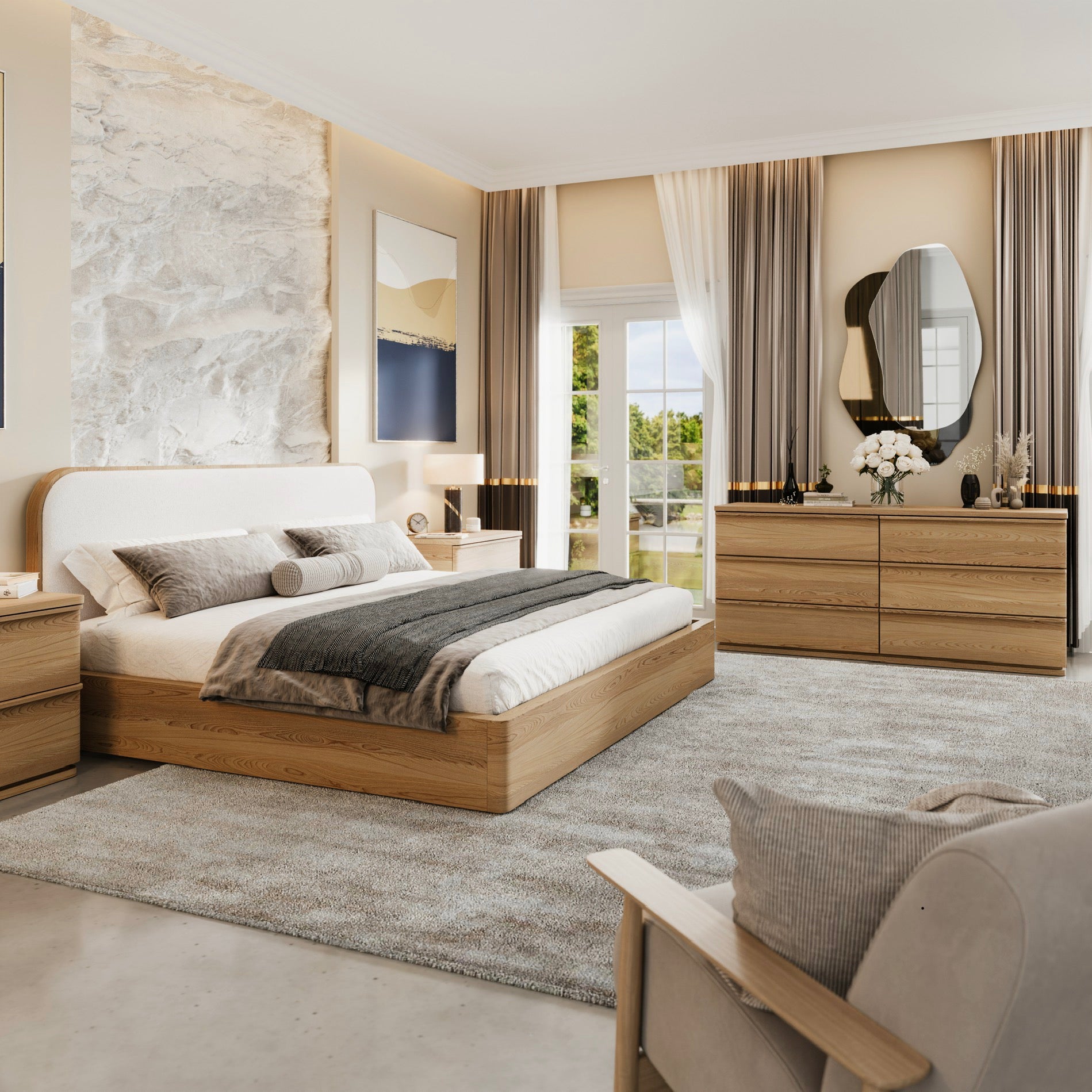 Baxtor Bed in Natural