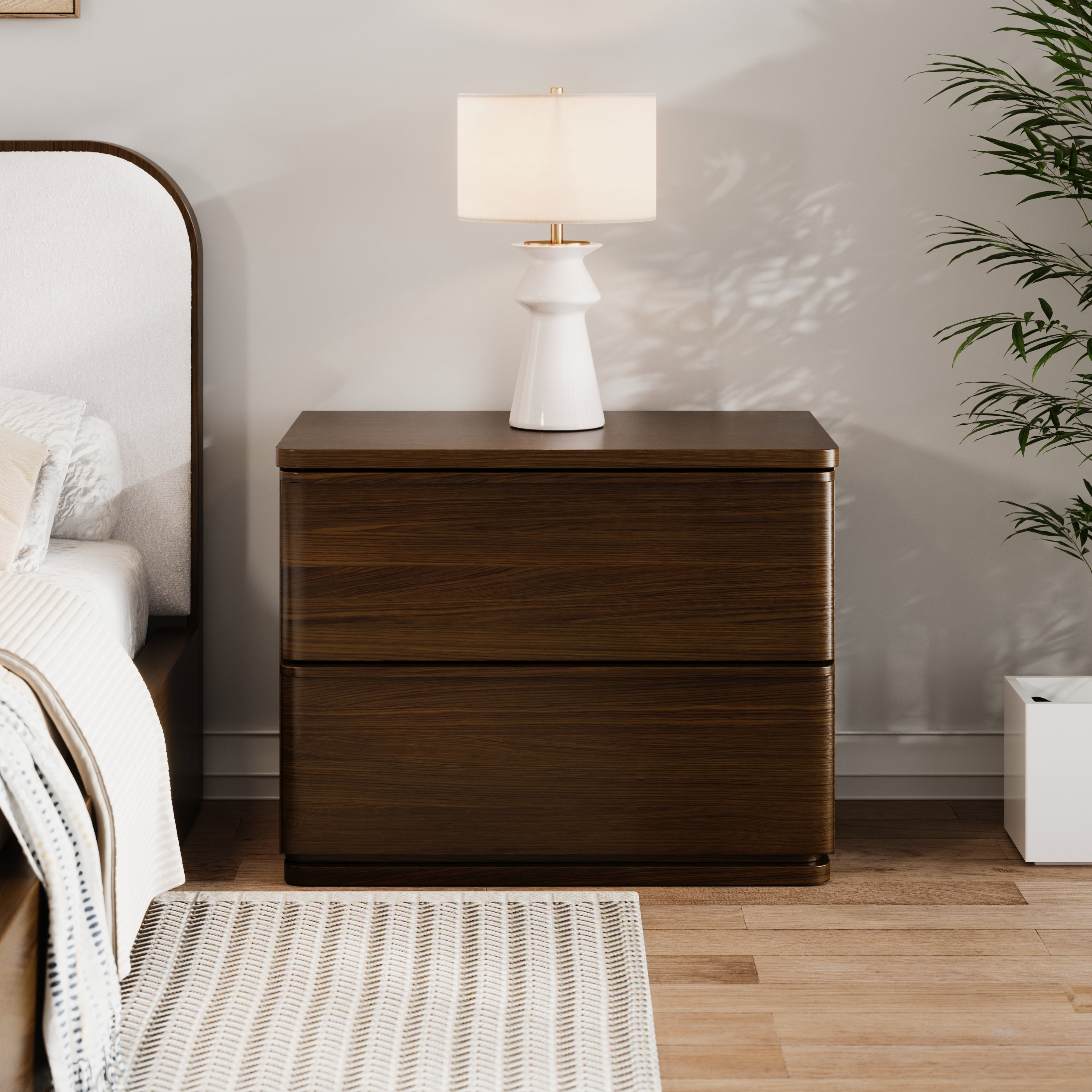 Baxtor Nightstand in Walnut