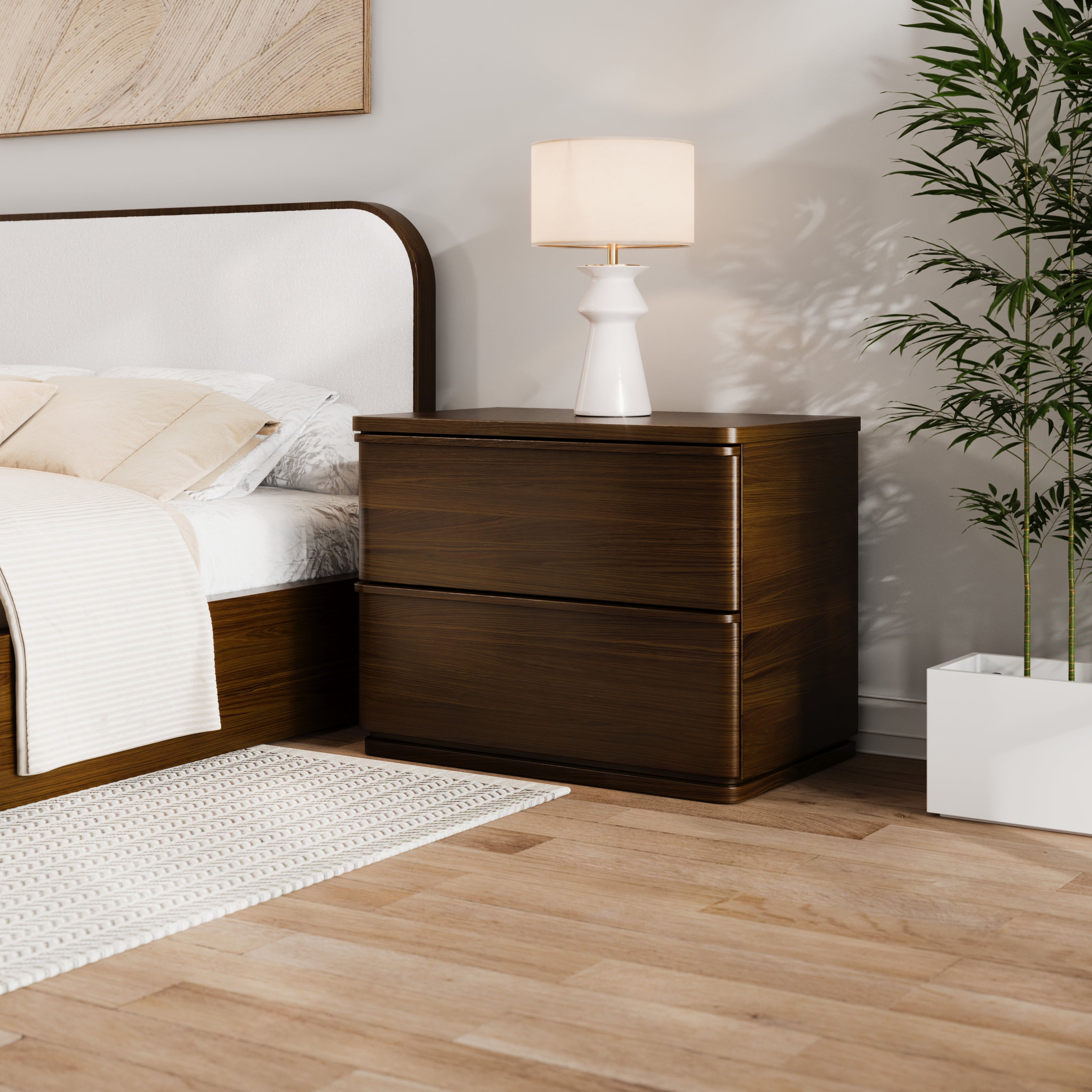 Baxtor Nightstand in Walnut
