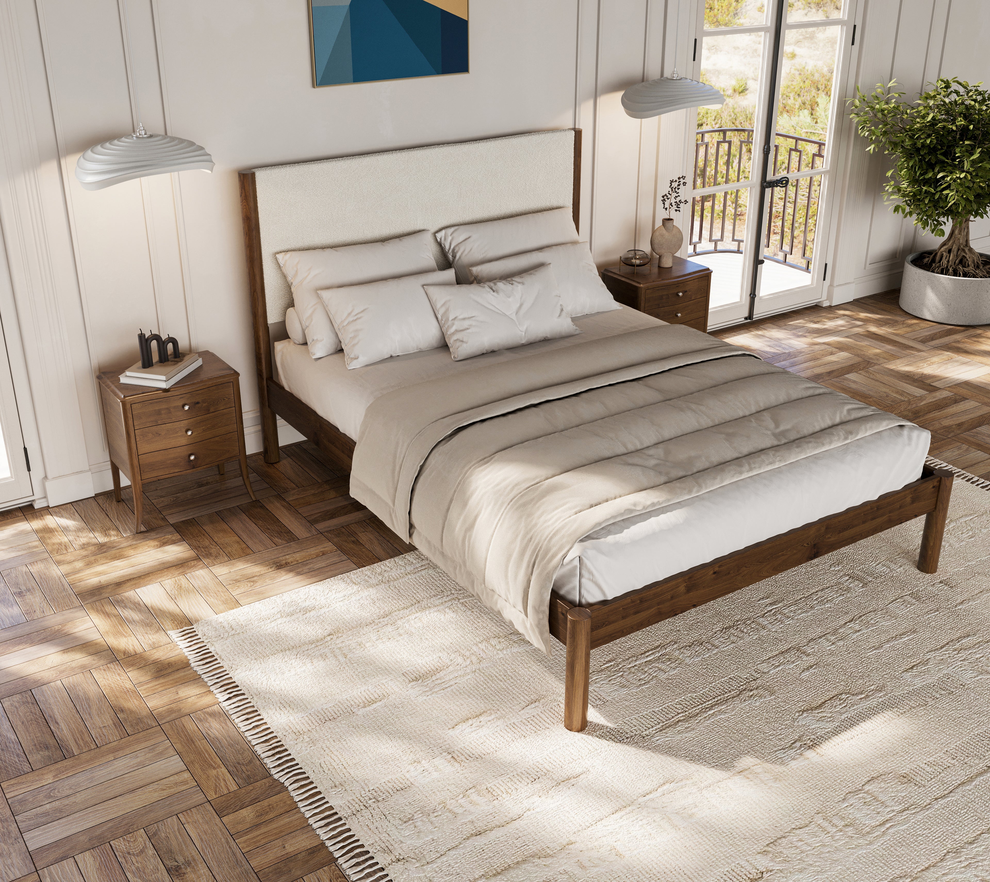 Ben Bed in Walnut