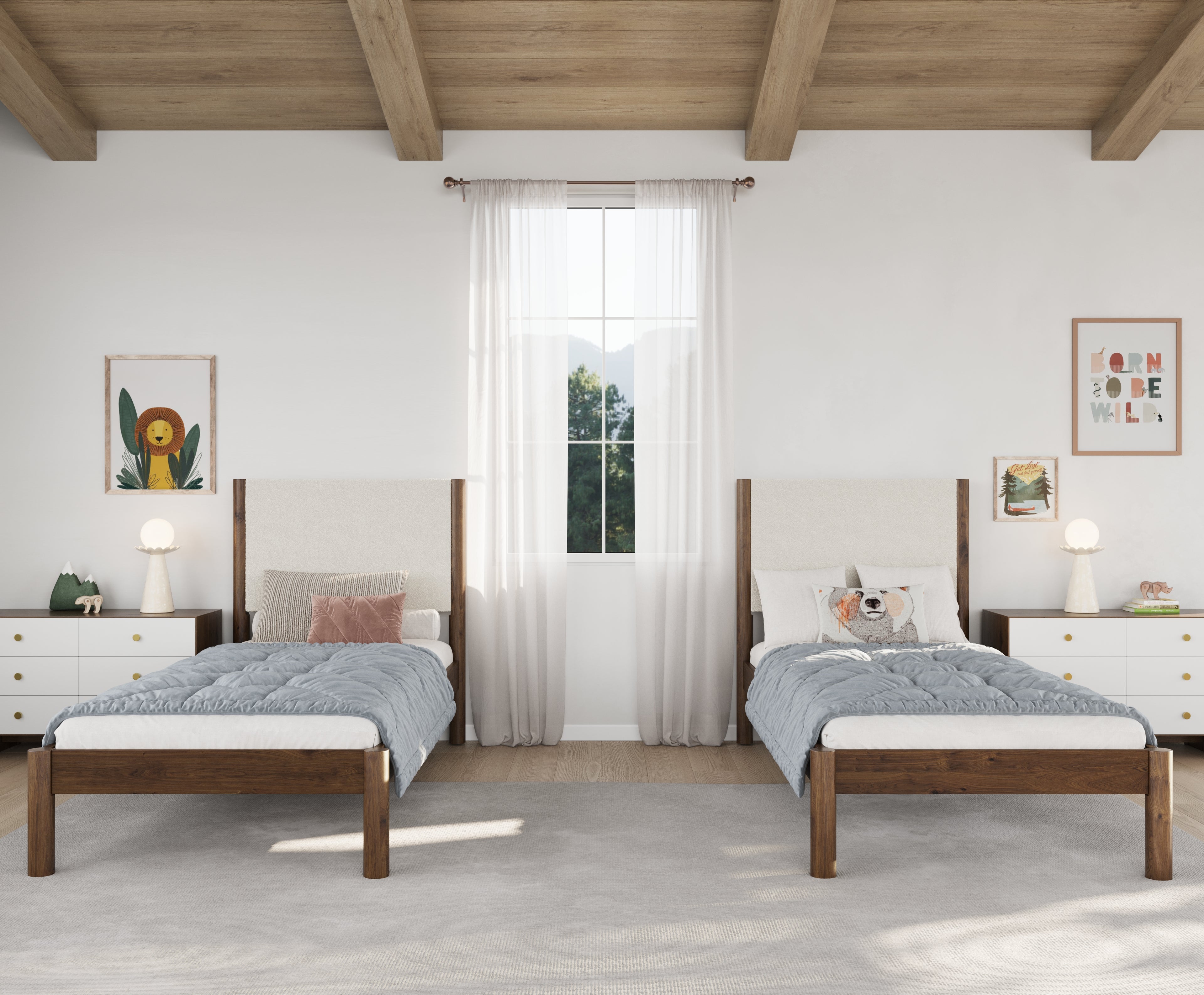 Ben Twin Bed in Walnut