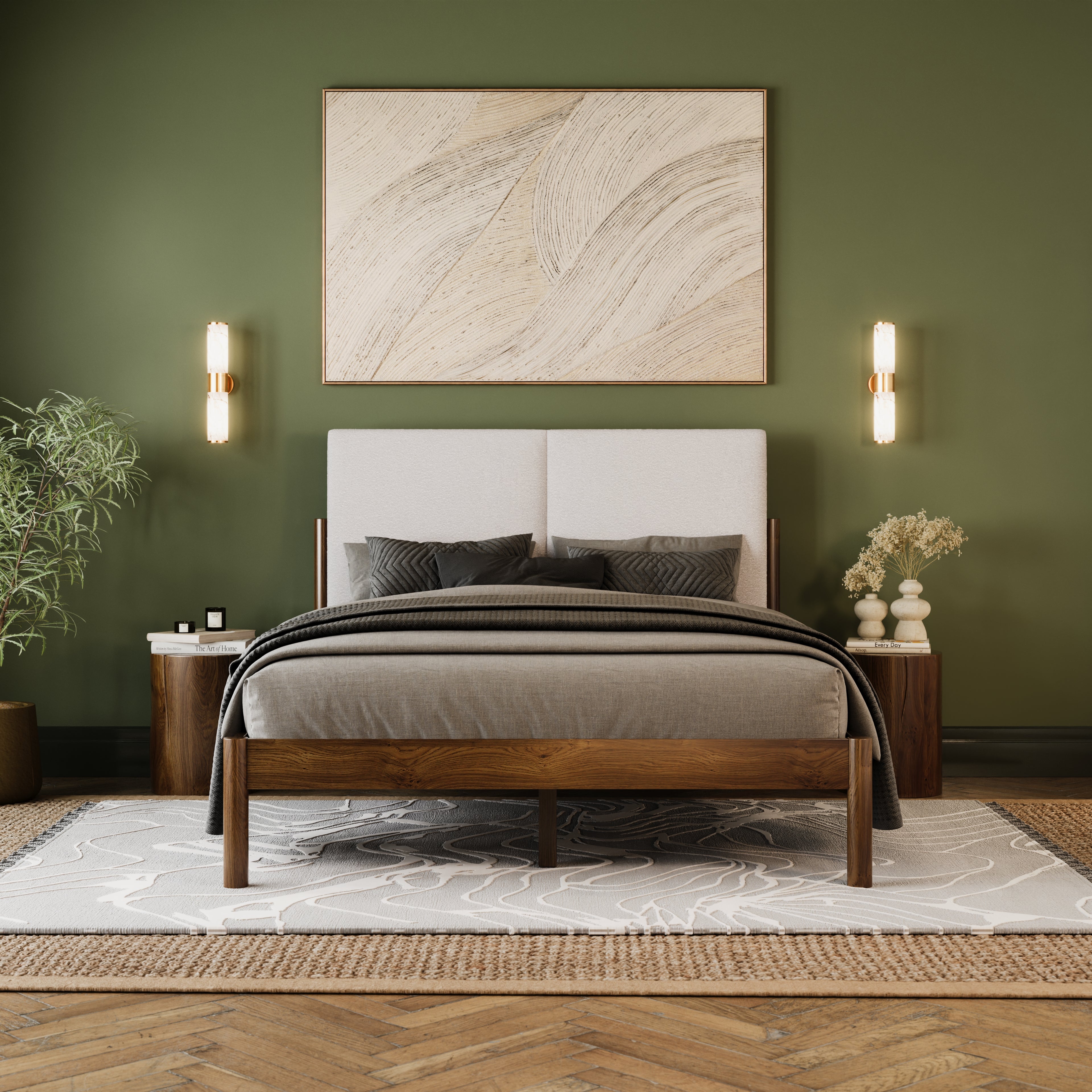 Bernhard Bed in Walnut