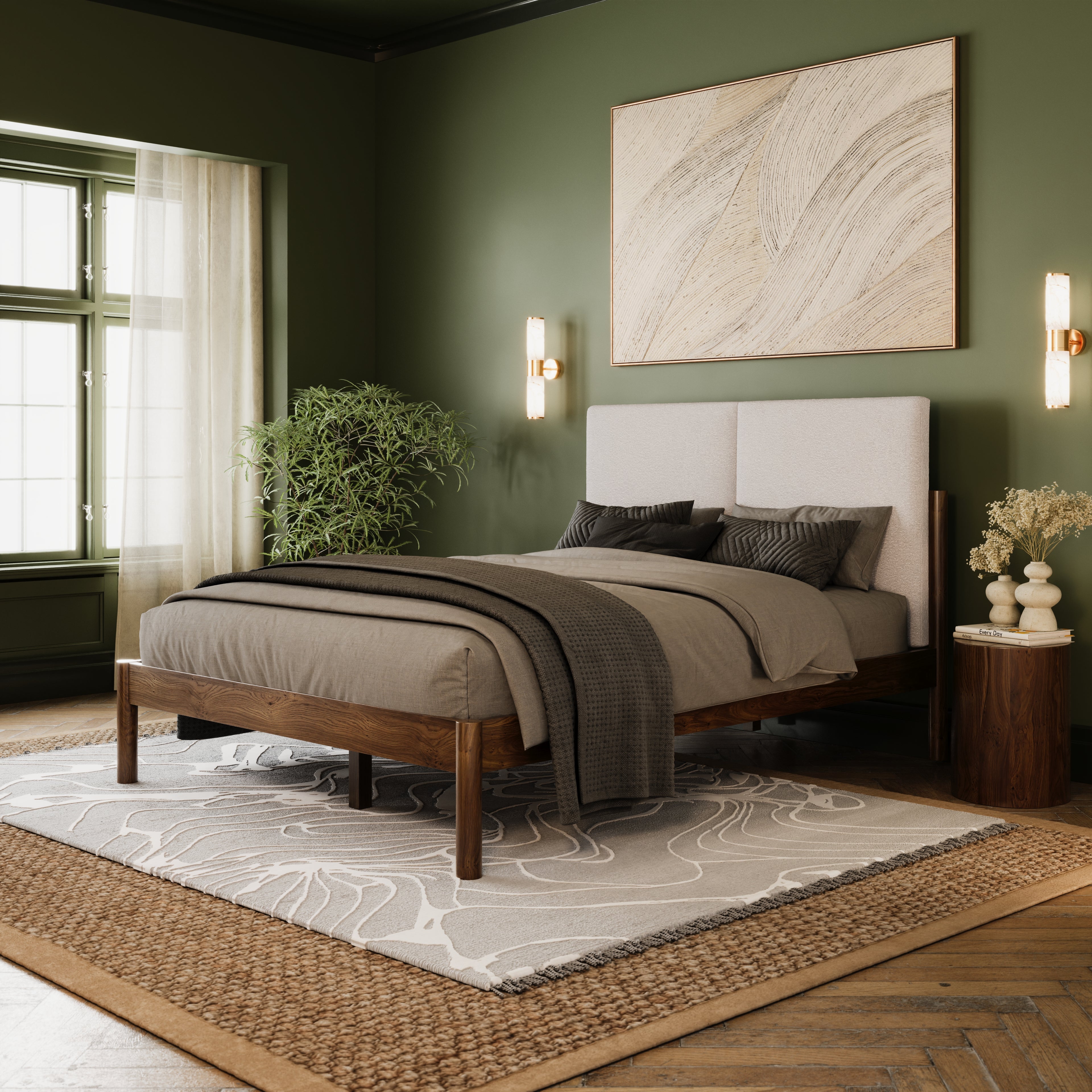 Bernhard Bed in Walnut
