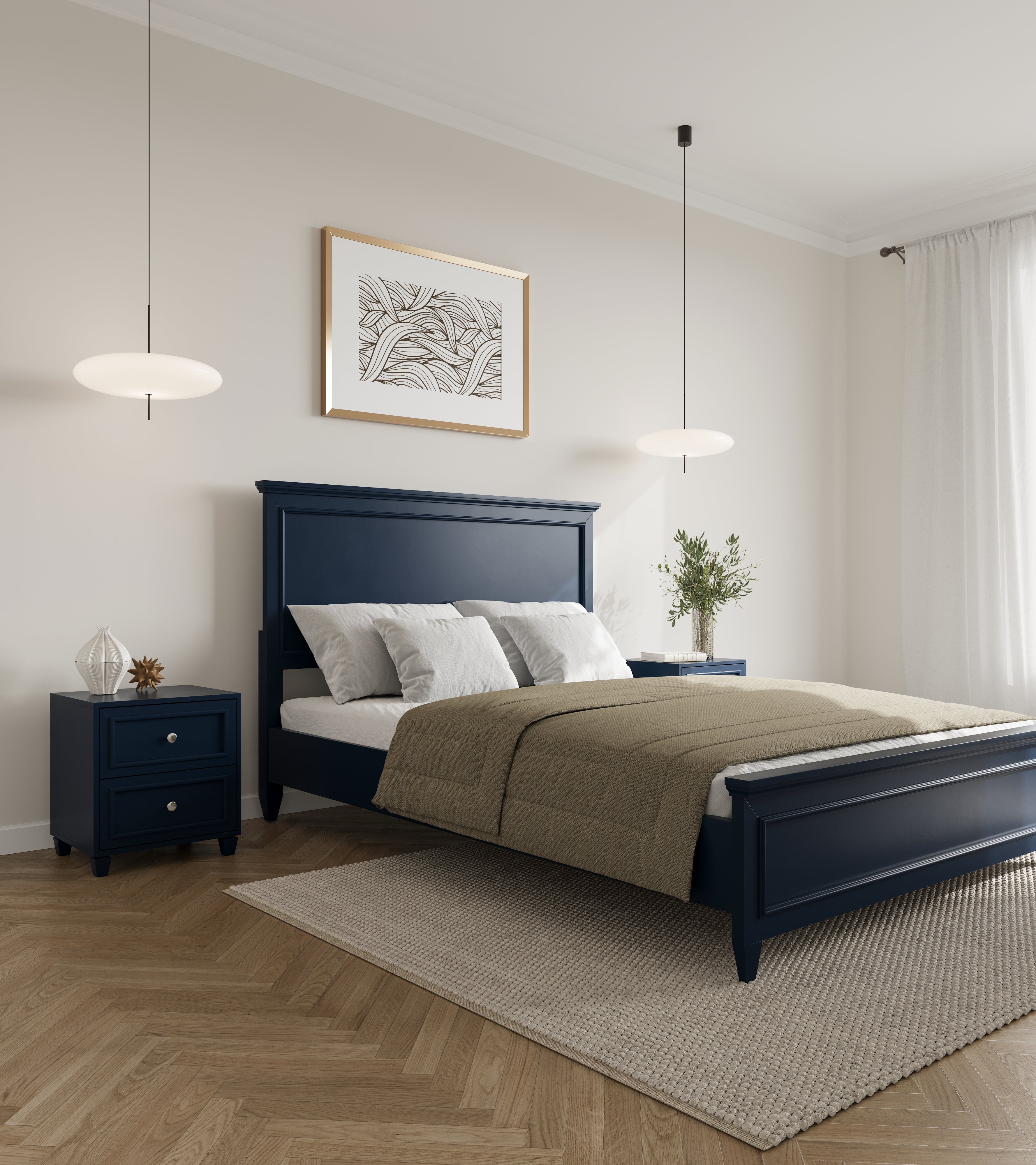 Isabella Bed in Navy