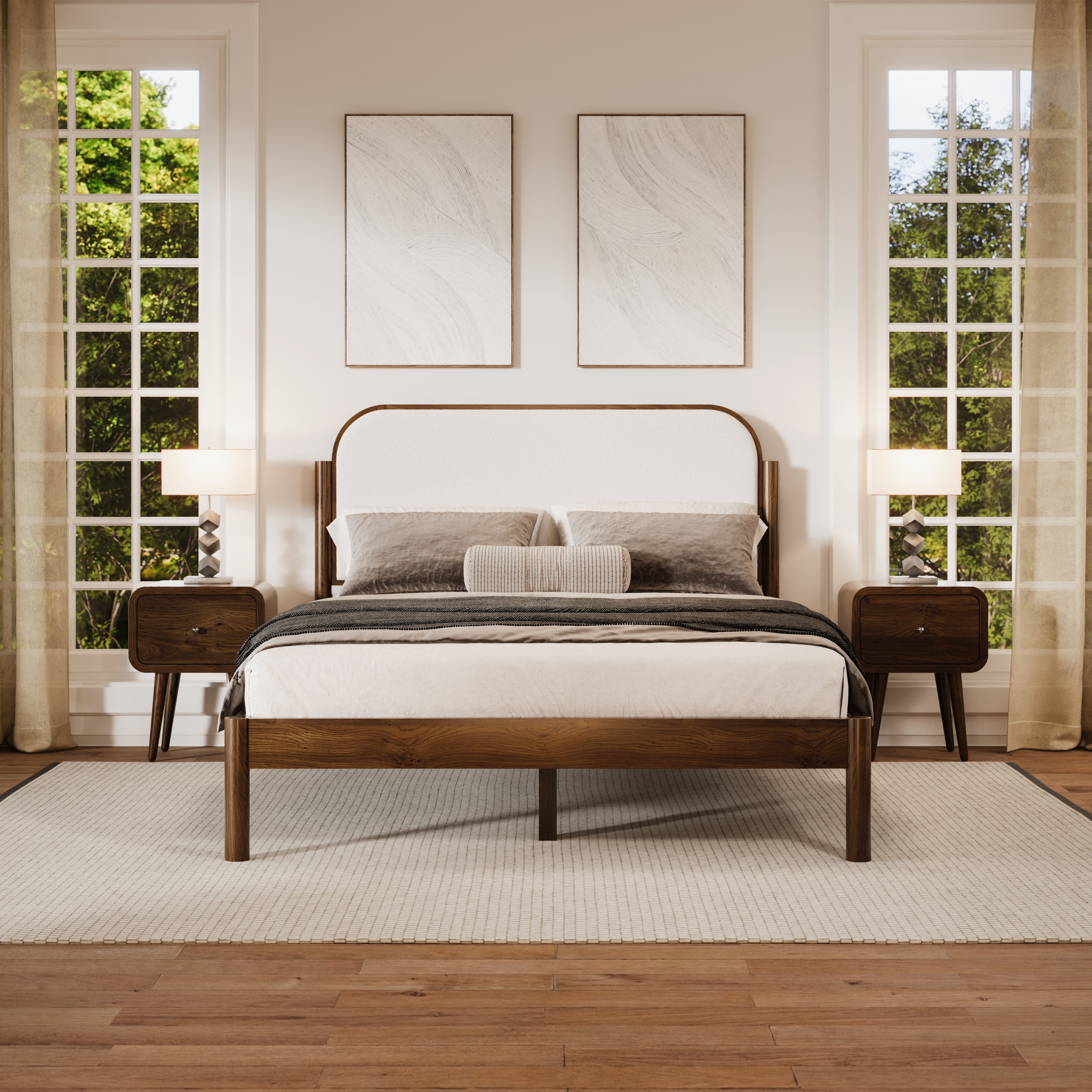 Luca Bed in Walnut