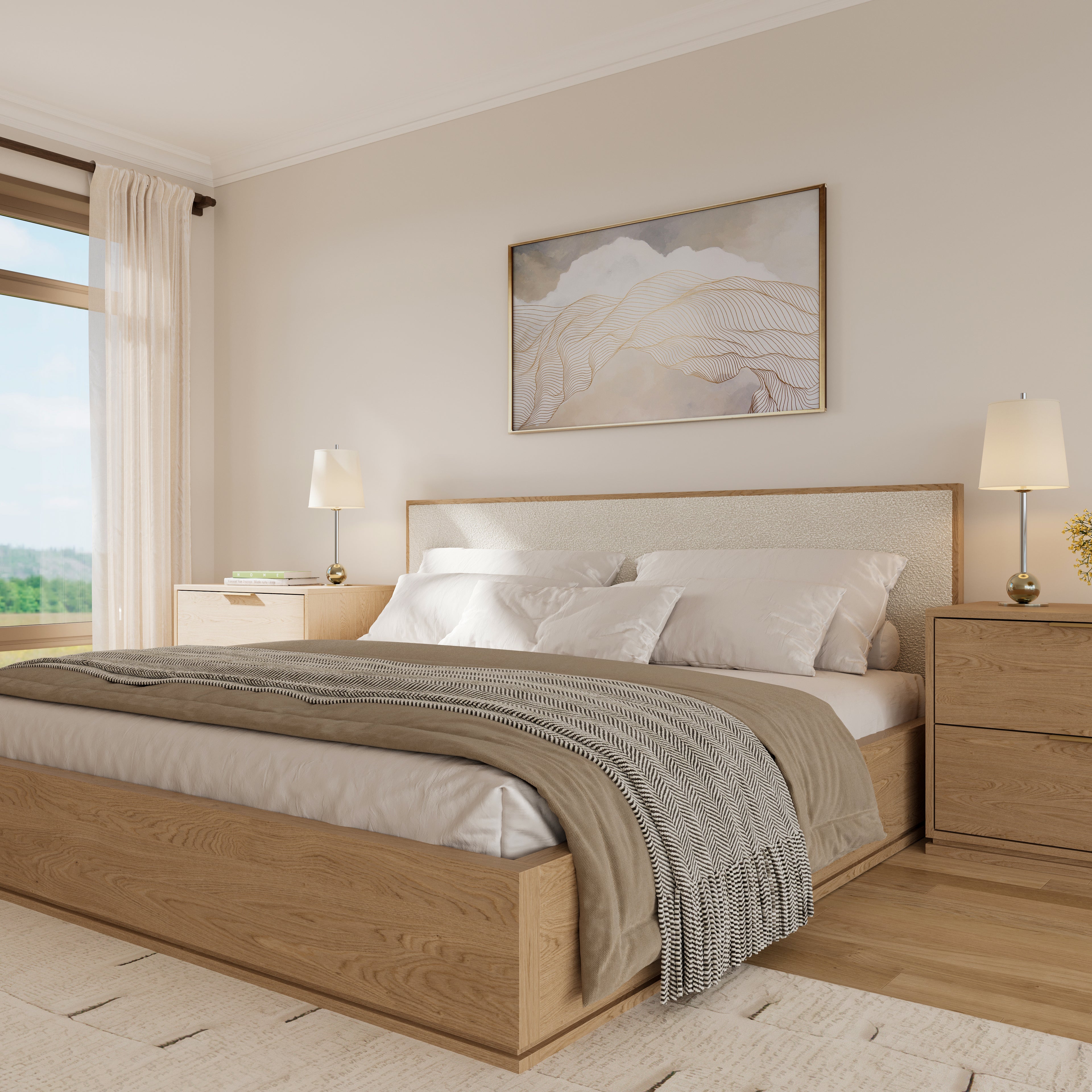 Milano Bed in Natural