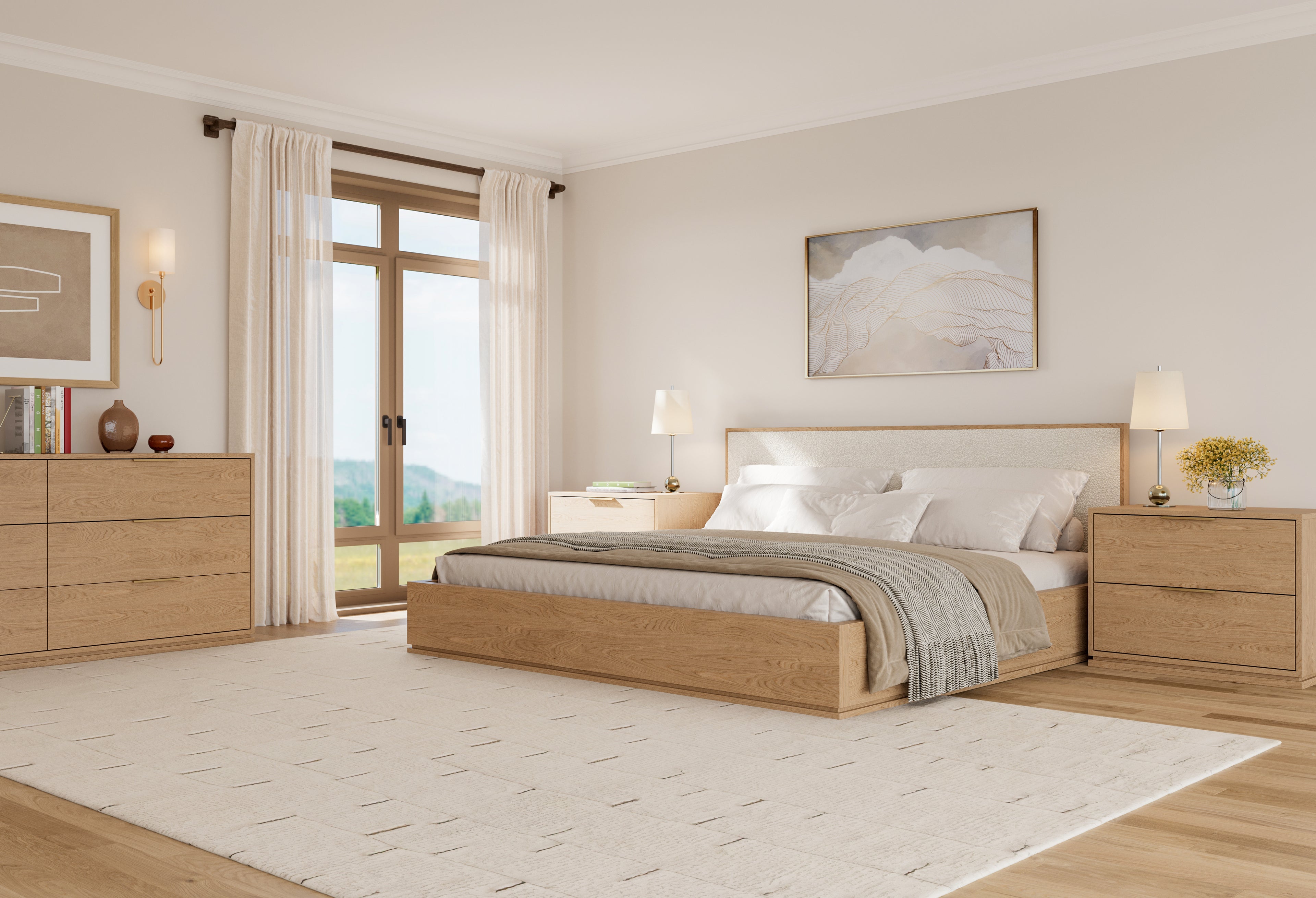 Milano Bed in Natural