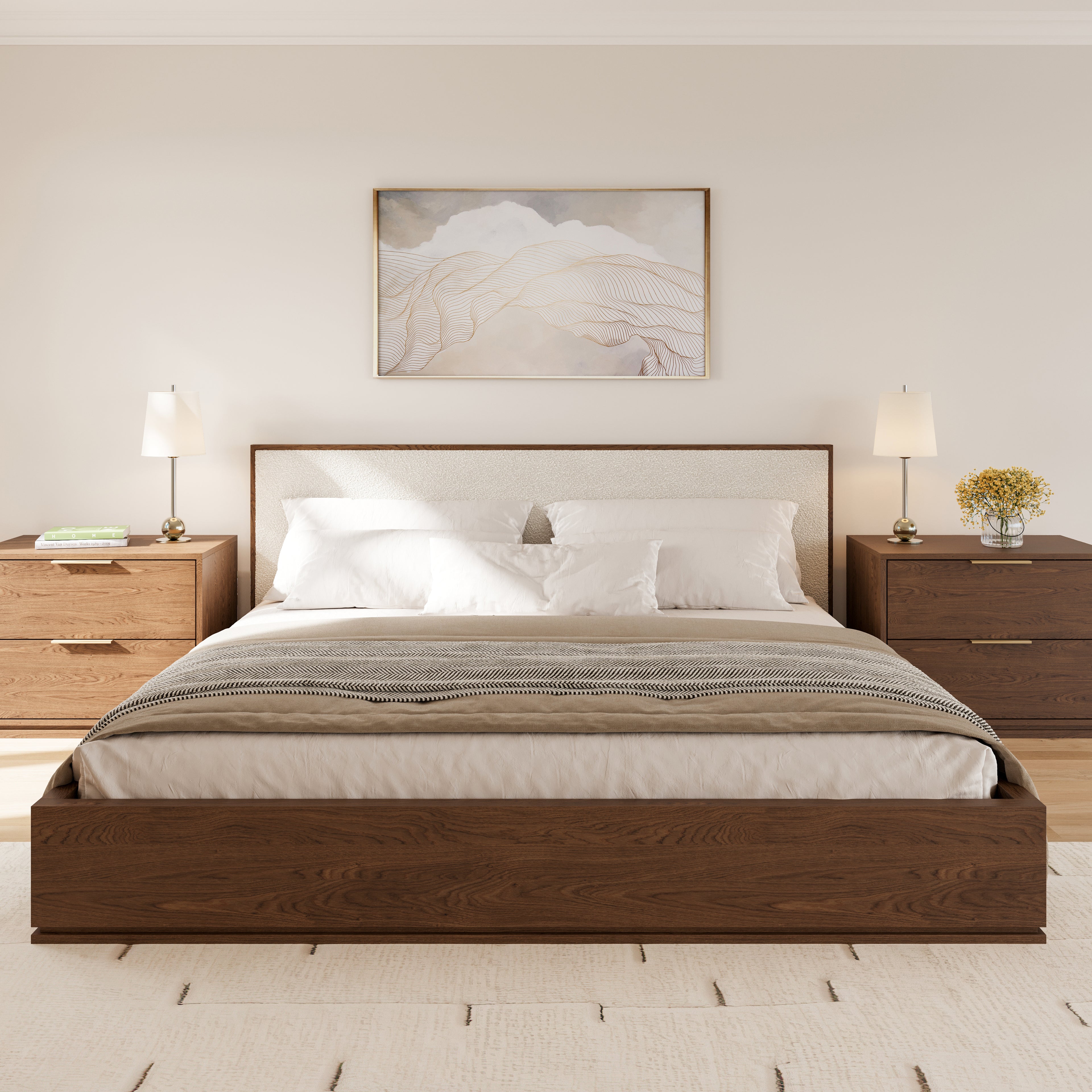 Milano Bed in Walnut