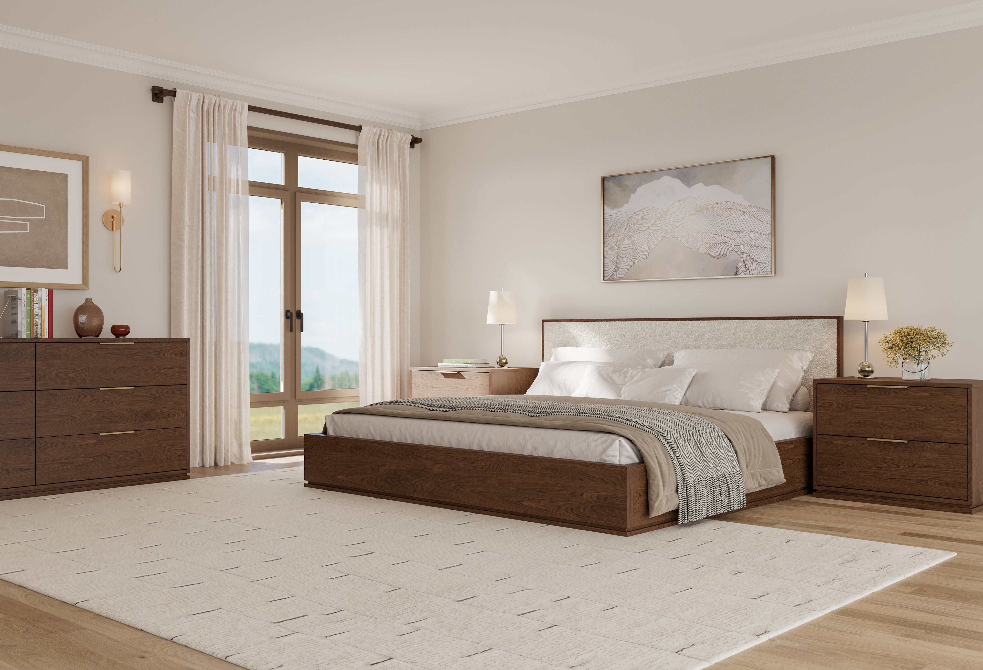 Milano Bed in Walnut