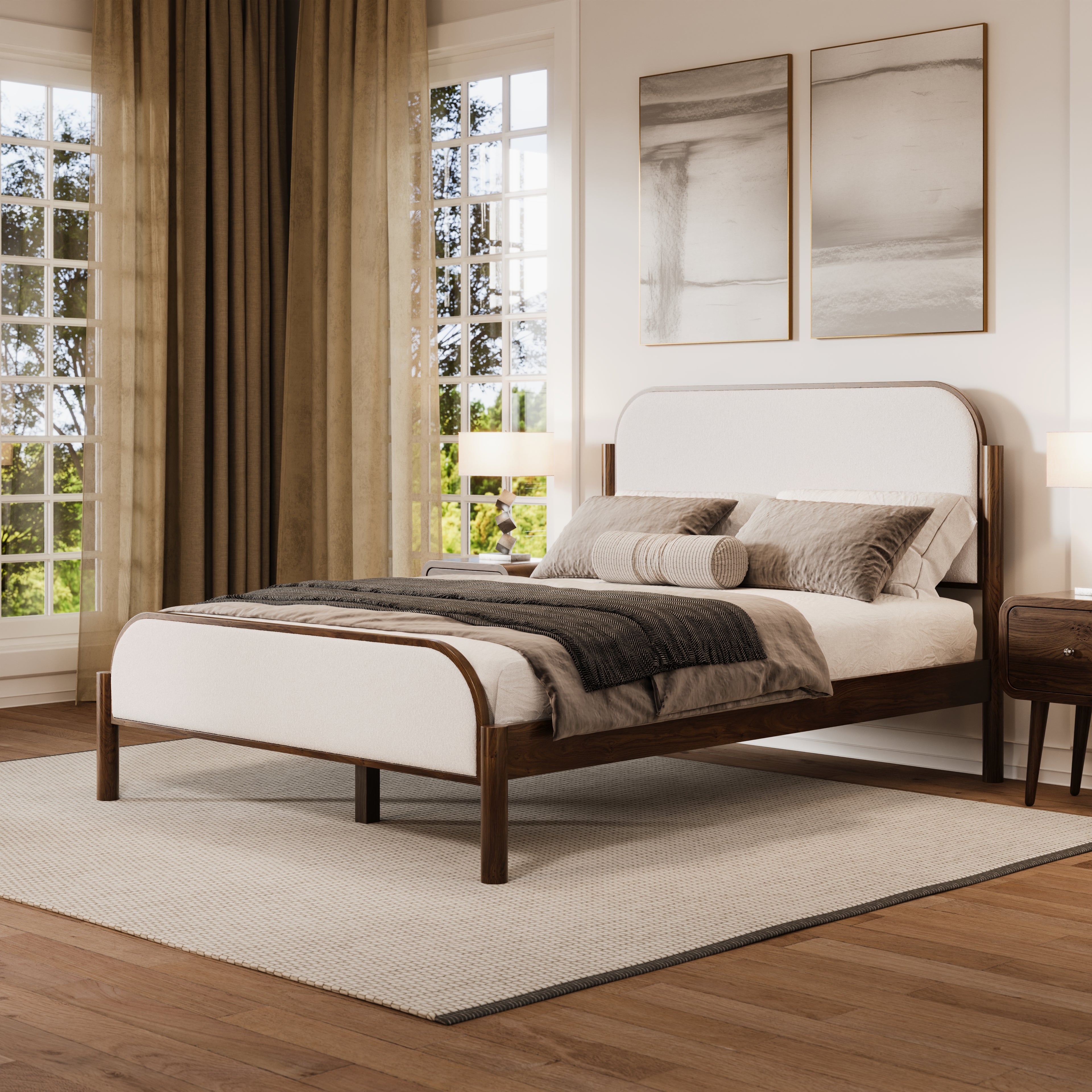 Shelley Bed in Walnut
