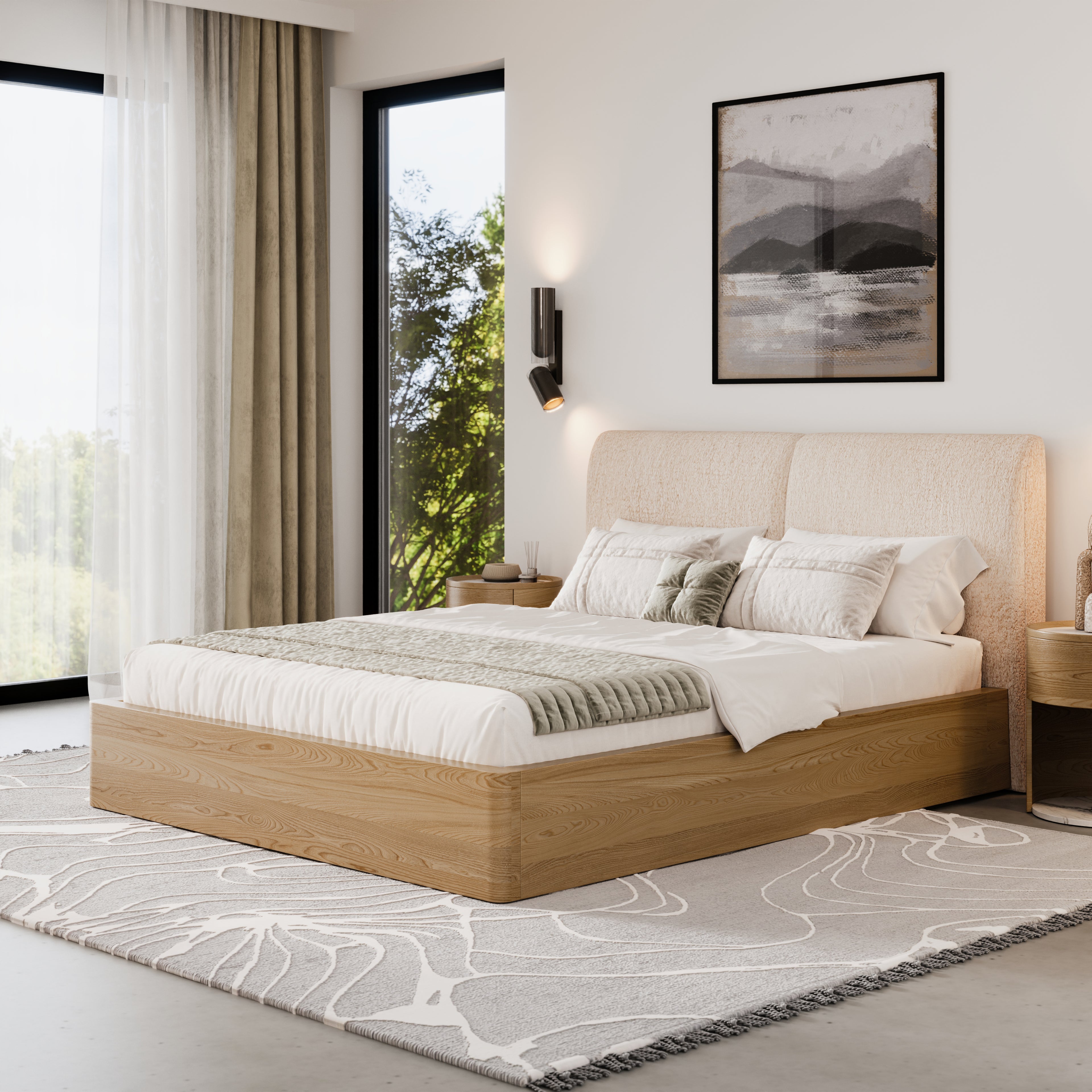Verona Bed in Natural