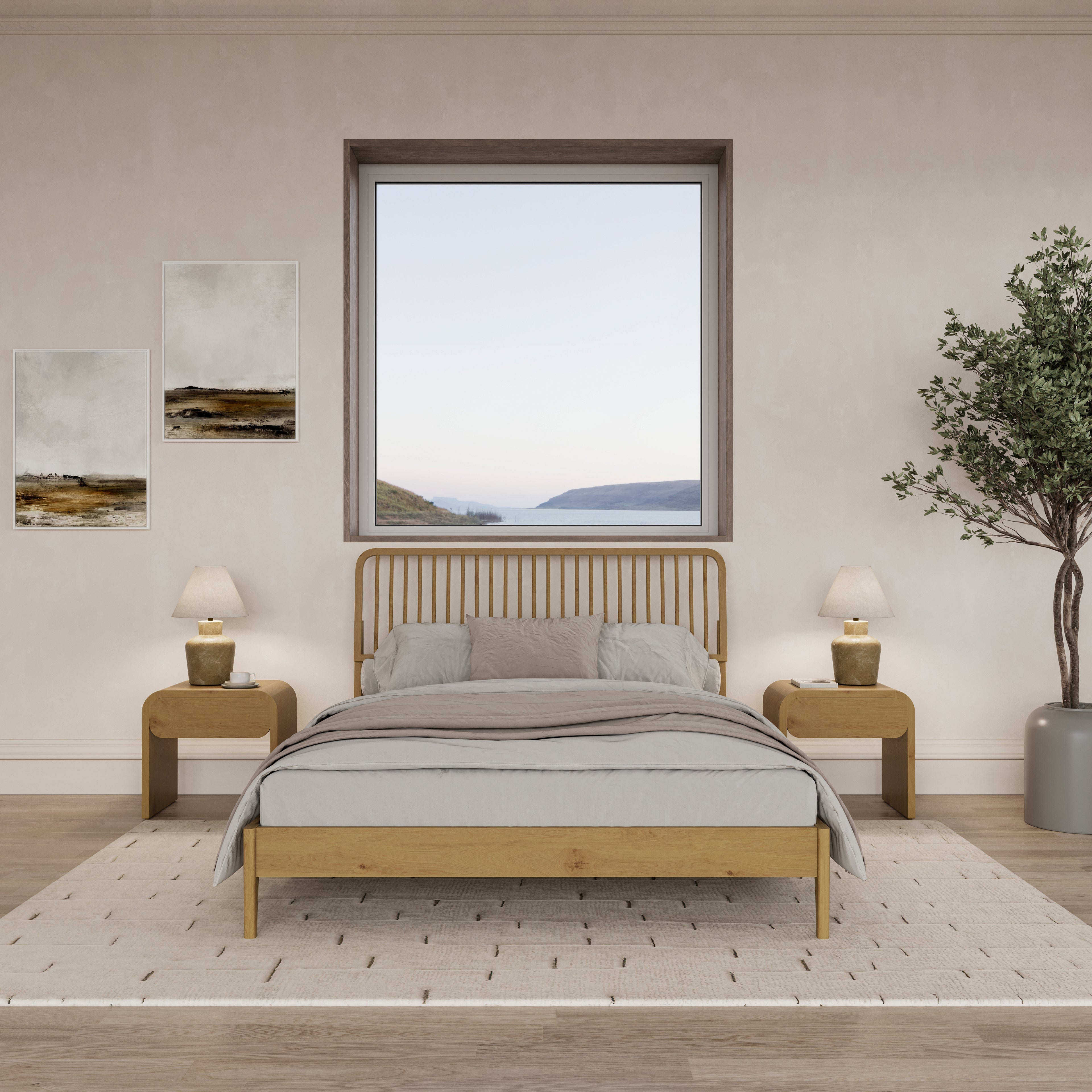 William Bed in Natural