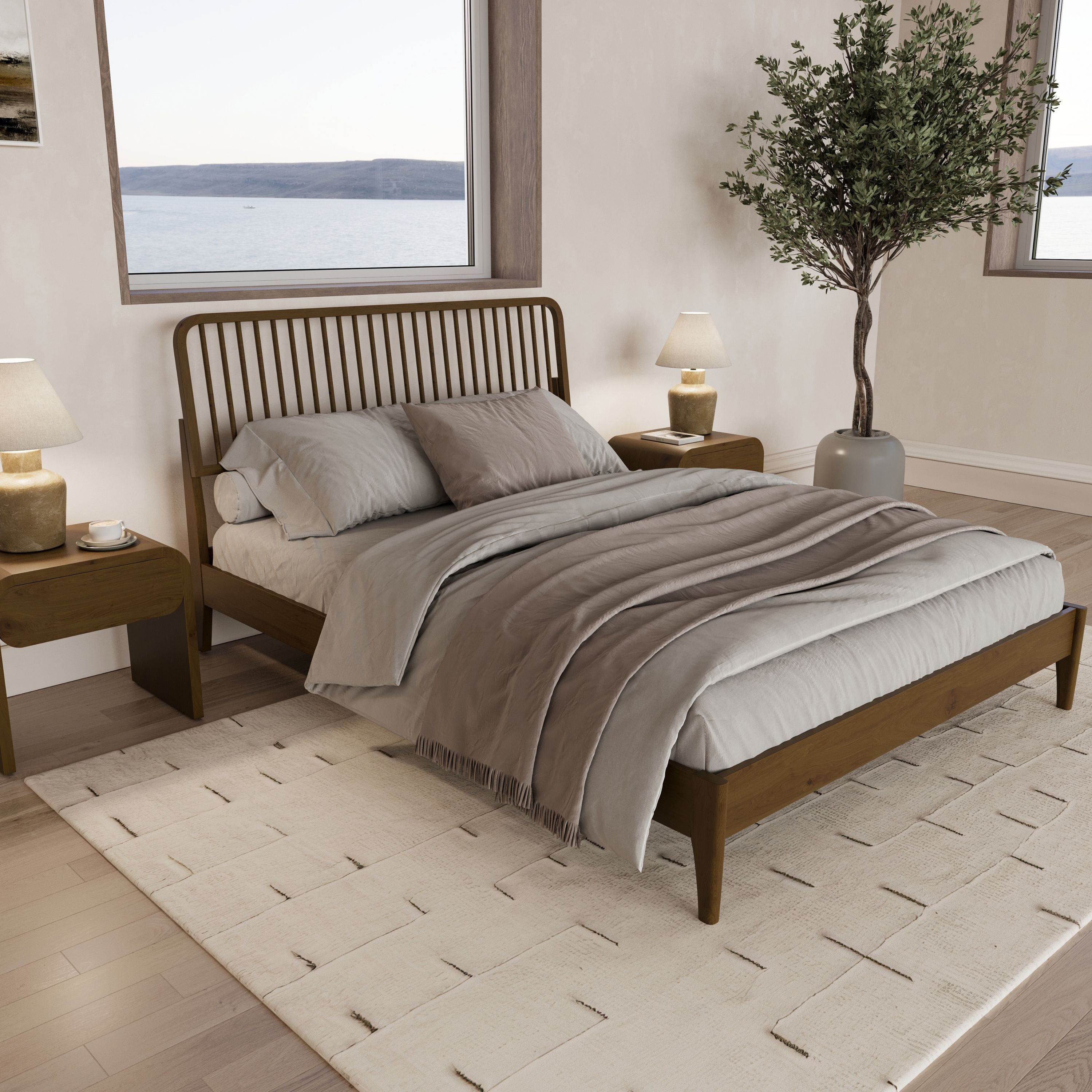 William Bed in Walnut